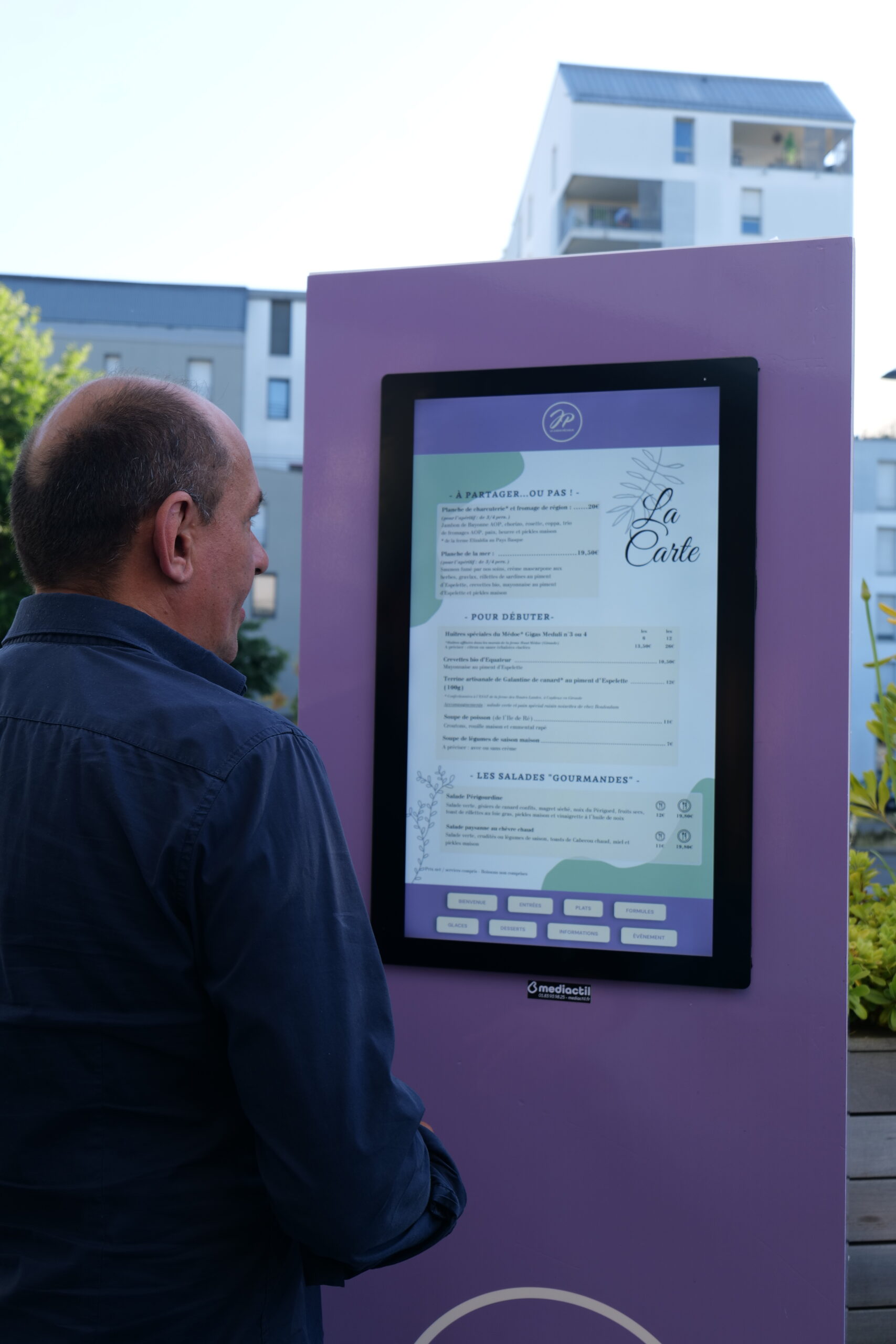 Porte-menu extérieur etanche